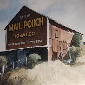 Barn Painter by Sherman Groenke Original Watercolor Painting #eshopchicago